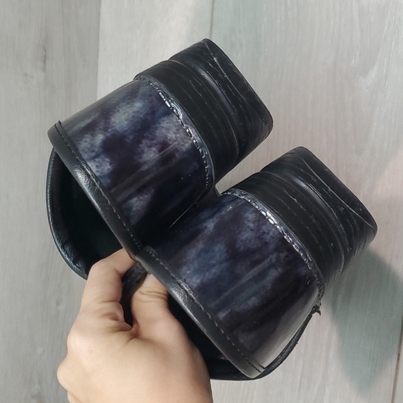 Dansko Women XP 2.0 Pewter Marbled Patent Leather Comfort Clogs Shoes sz 5 - Picture 6 of 14